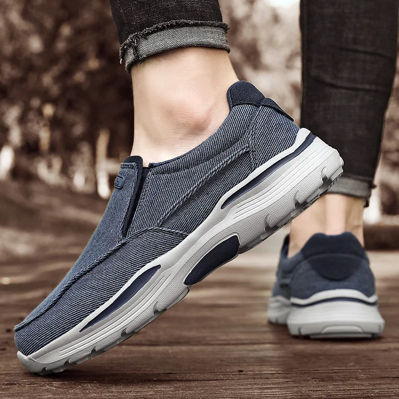 Men's Canvas Shoes Hiking Sneaker Loafer Men 2022 Summer Autumn New Outdoor Fishing Lightweight Camping Sneaker Work Safety Shoe