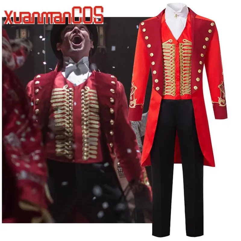 

The Greatest Showman Cosplay P.T. Костюм для косплея barum, Униформа, пальто, шапка для мужчин, костюм на Хэллоуин, карнавал, вечеринку