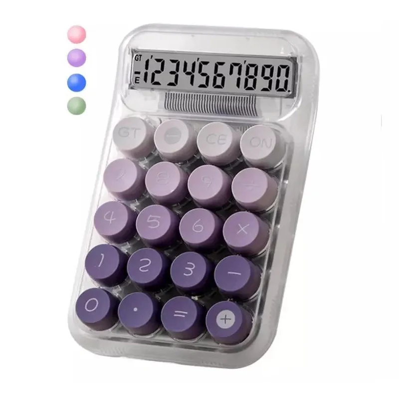 Новый прозрачный градиентный калькулятор с большими кнопками и большим экраном