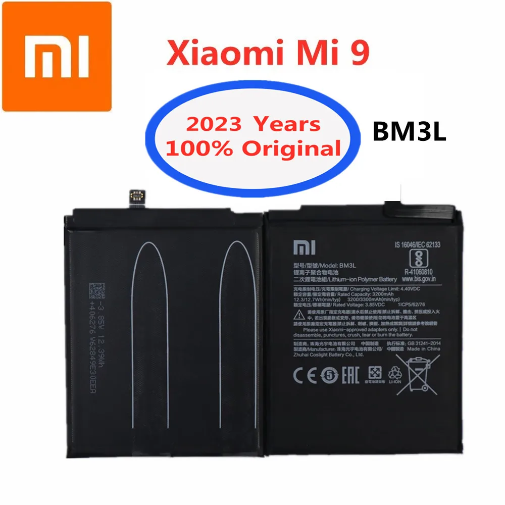 2023 years New BM3L Original Phone Battery for Xiaomi 9 MI9 M9 MI 9 3300mAh High Quality Replacement Batteries In Stock + Tools