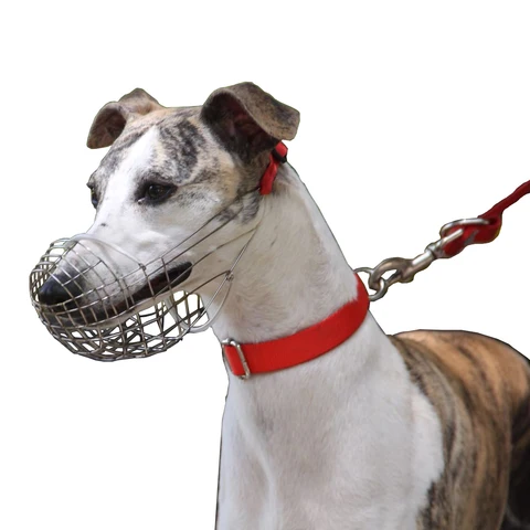 Проволочная корзина, намордник для собак Greyhound, регулируемая корзина из нержавеющей стали, намордник для маленьких, средних и больших собак