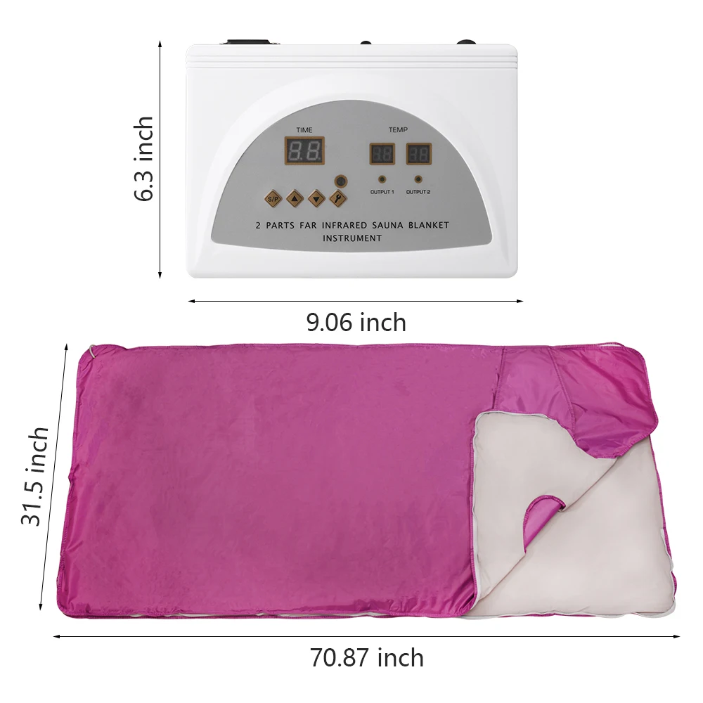 Upgrade Infrare Sauna Blanket for Weight Loss and Detox Hand-reachable Design Heating Home Spa with 50pcs Bath Bag | Дом и сад