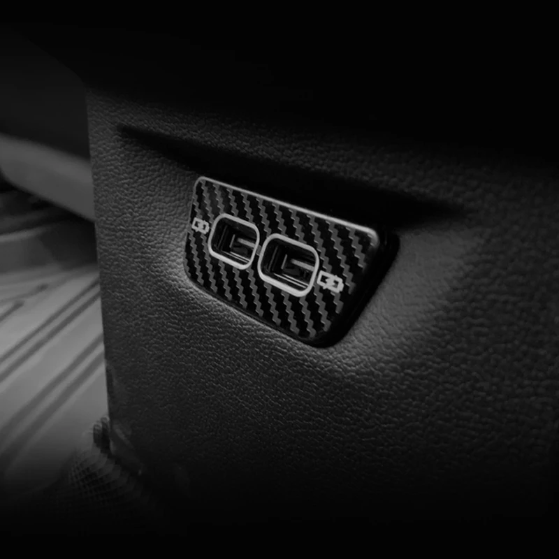 

Для Volkswagen VW Golf 8 MK8 2020 2021 Прочный USB-бокс задние автомобильные аксессуары интерьерные наклейки из углеродного волокна декоративные