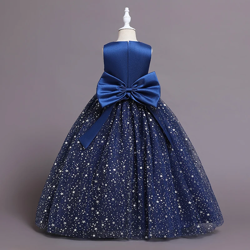 

4-14 Y Ankle-Length Sequins Evening Prom Elegant Kids Piano Dresses Party Bridesmaid Dresses Robe Princesse Fill Vestido Fiesta