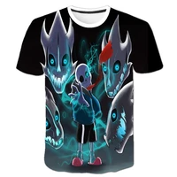 new 3d round neck short sleeve mens tops cartoon undertale printing fun anime game casual t shirt