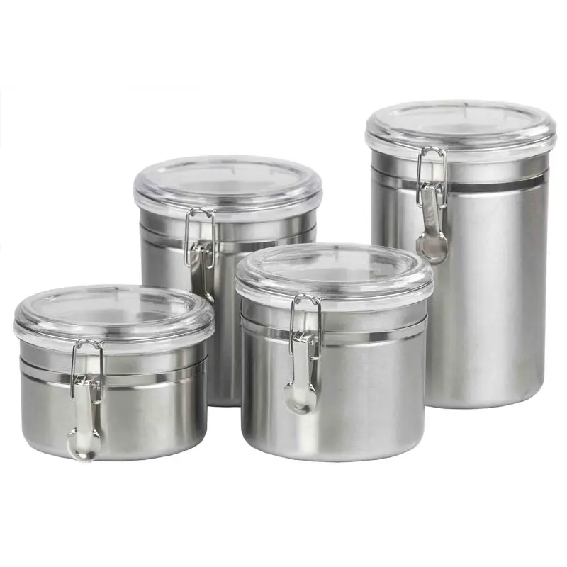 

4 Piece Stainless Steel Canister Set