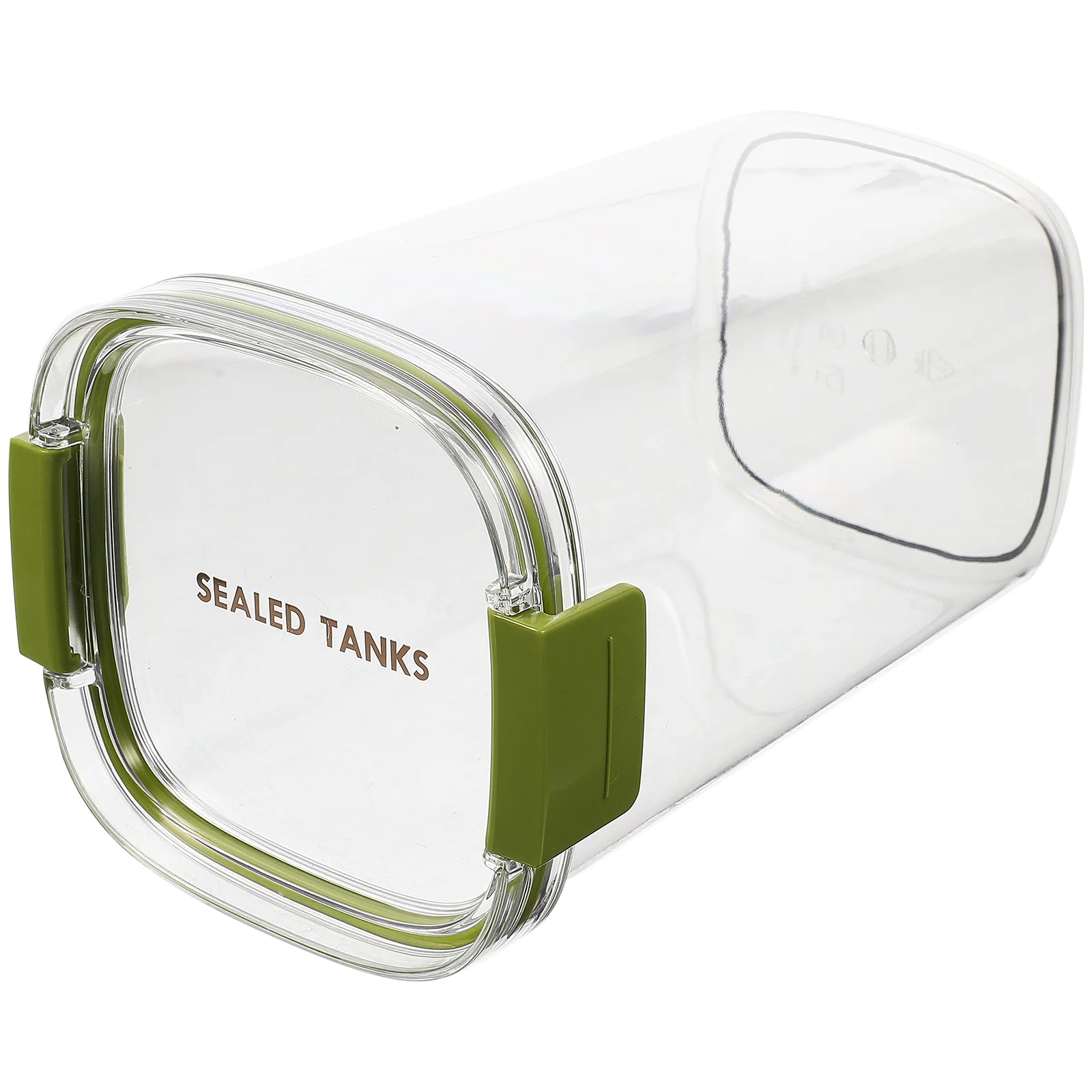 

Transparent Storage Tank Dispenser Container Airtight Serving Jar Tea Pot Sealing Can Abs Nuts Rice Bin Clear Box