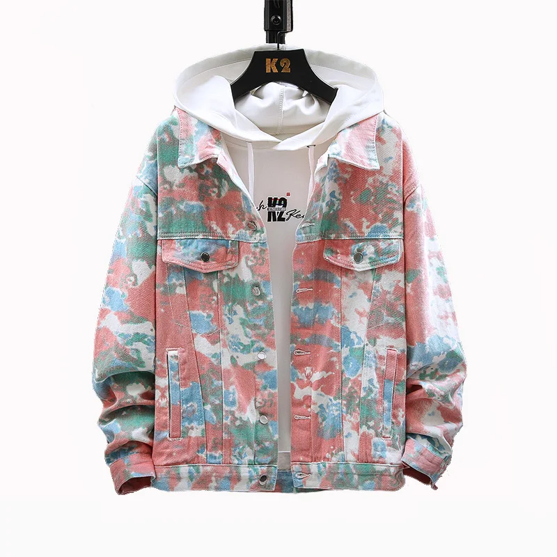 

Новинка, Мужская камуфляжная джинсовая куртка, 5 цветов, джинсовая куртка, весна 2022