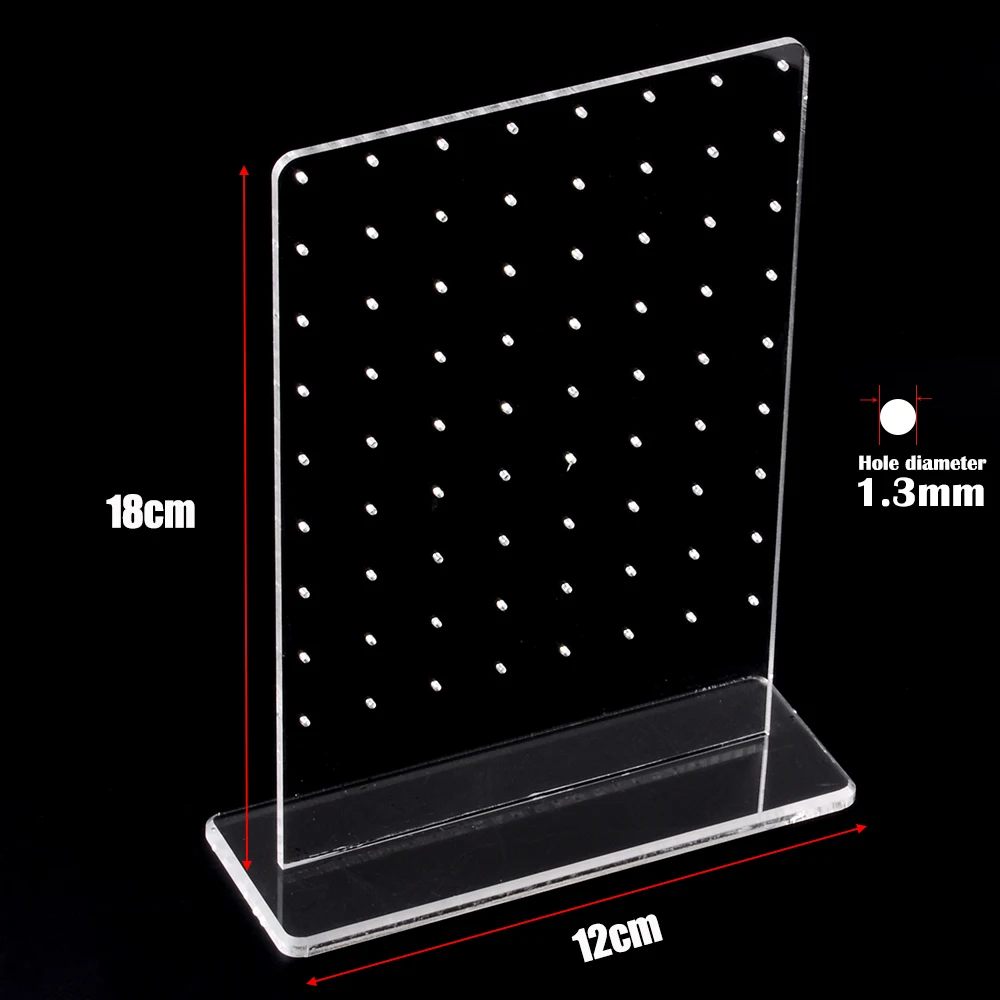 

72 отверстия, держатель для сережек, акриловая подставка, продавец, пирсинг, органайзер для демонстрации ювелирных изделий, полка, стеллаж для хранения нескольких шпилек для ушей