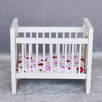 simulated baby bed eco friendly white kids gift scale 112 dollhouse baby crib dollhouse baby bed for playing