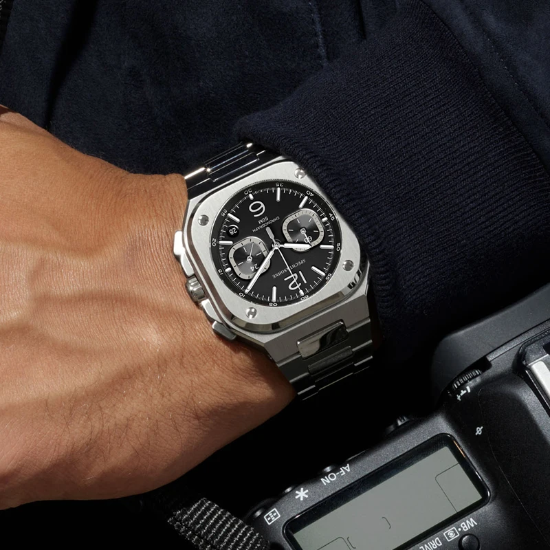 

Reloj Hombre Rubber Black Square Watch Men Top Brand Luxury Chronograph Military Quartz Watch for Man Waterproof Luminous Clock