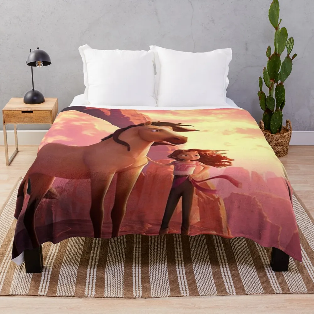 

Spirit Untamed Throw Blanket Blanket Fleece Crochet Blanket Furry Blankets