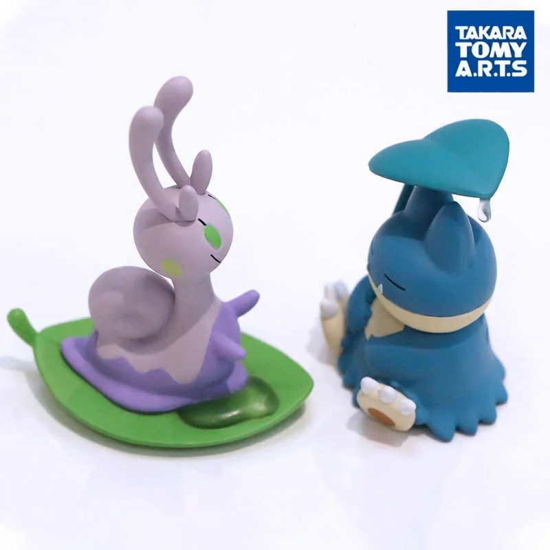 Фото Коллекционная фигурка-игрушка в капсуле Takara Tomy Pokemon: Пикачу, Снорлакс, Клеффа, Гуми, Трикко — укрытие от дождя, декор для рабочего стола №2
