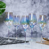 rainbow goblet colored wine glasses ion plated glasses party gifts glass a variety of styles colorful crystal champagne glasses