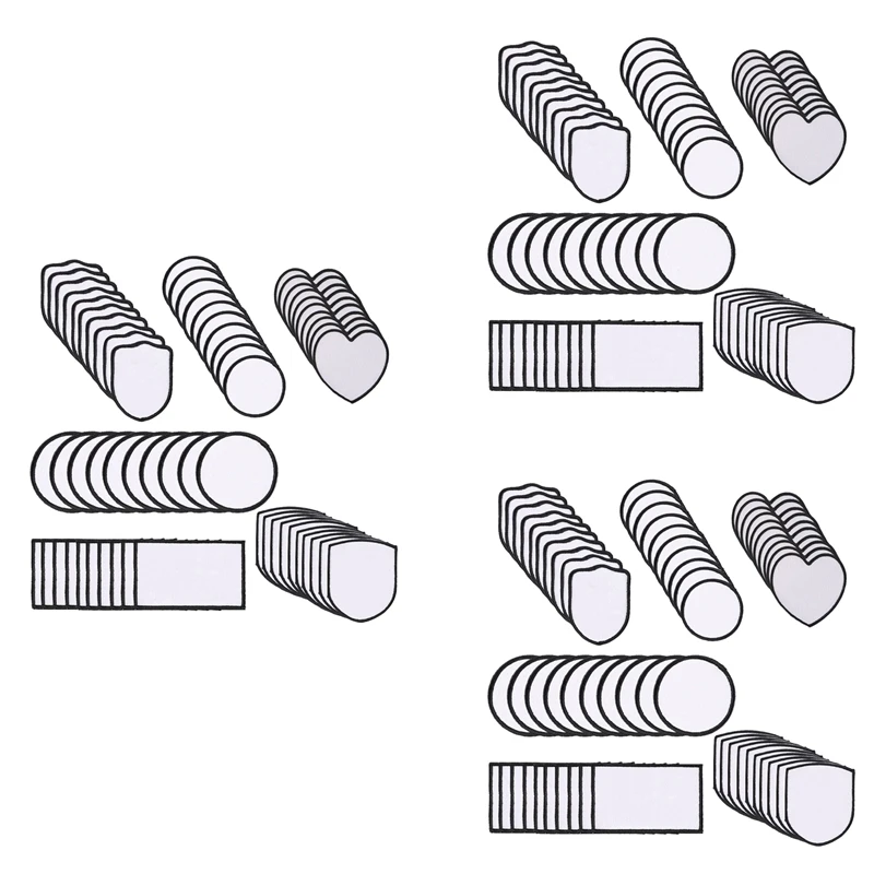 

180Pcs Sublimation Blanks Patches Fabric Iron-On Patch Blanks Repair Blank Patches For DIY Hats Shirts Shoes Supplies