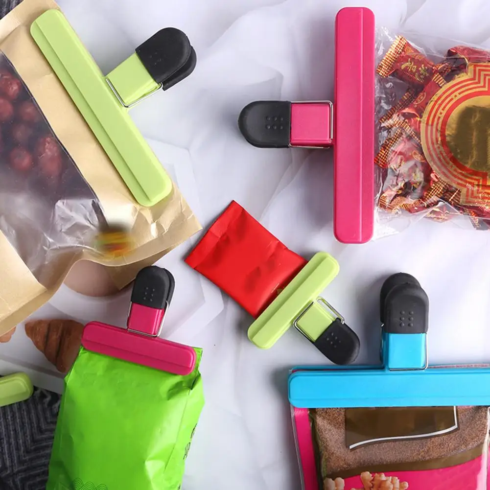 

Long-lasting Bag Clip Home Kitchen Food Bag Clips Durable Reusable Sealing Clips for Packages Non-slip Handle for Bags