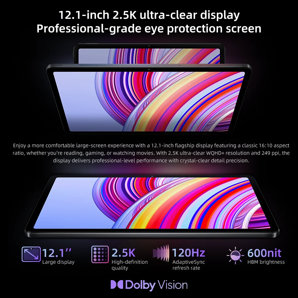 Планшет Xiaomi Redmi Pad Pro 5G Snapdragon 7s Gen 2 128 ГБ/256 ГБ 10000 мАч