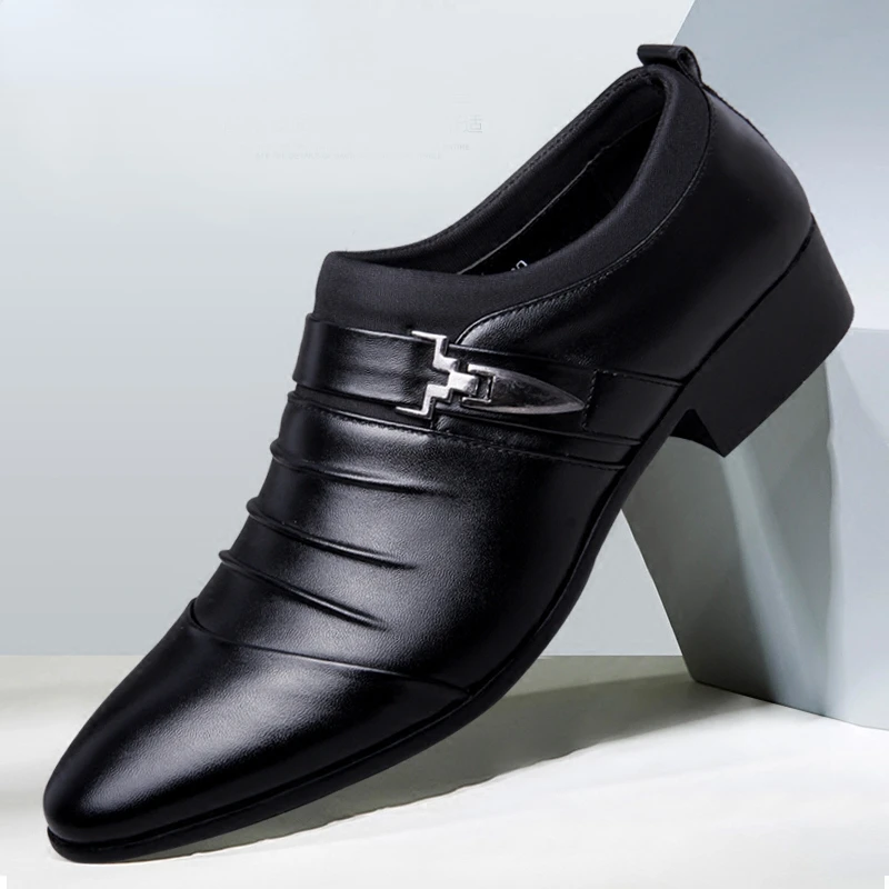 

Italian Fashion Elegant Oxford Shoes For Mens Shoes Large Sizes Men Formal Shoes Leather Men Dress Loafers Man Slip On Masculino