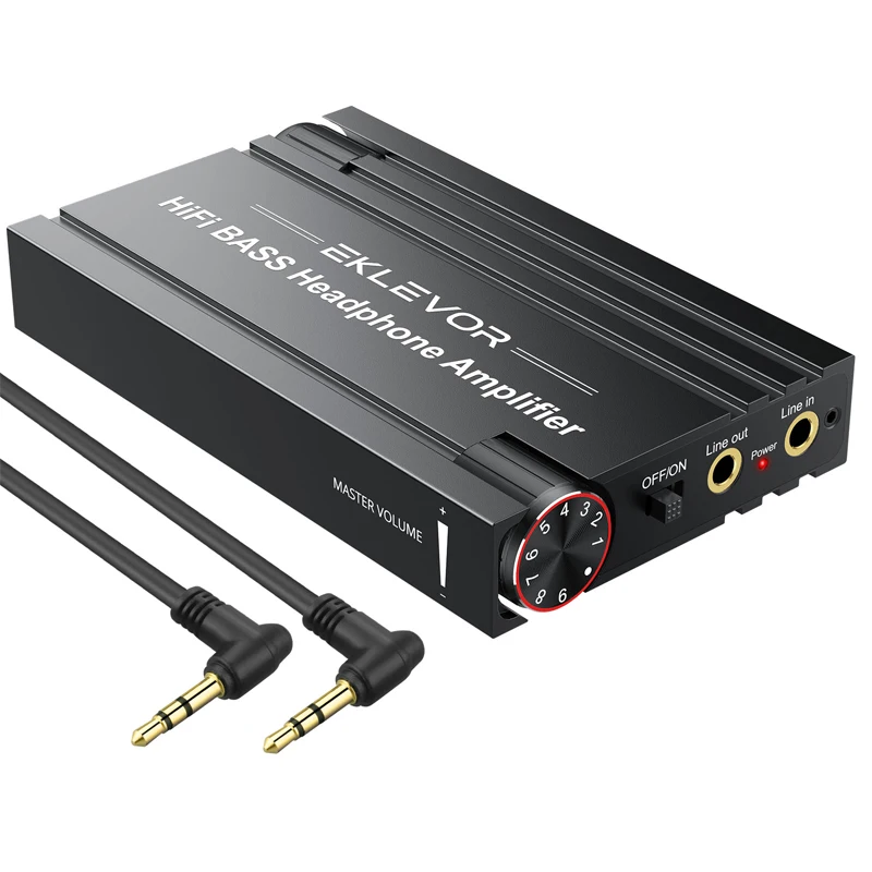 

HiFi BASS Headphone Amplifier 16-600Ω Earphone Amp Rechargeable 3.5mm AUX Input Output With Volume Control For Phones Computers