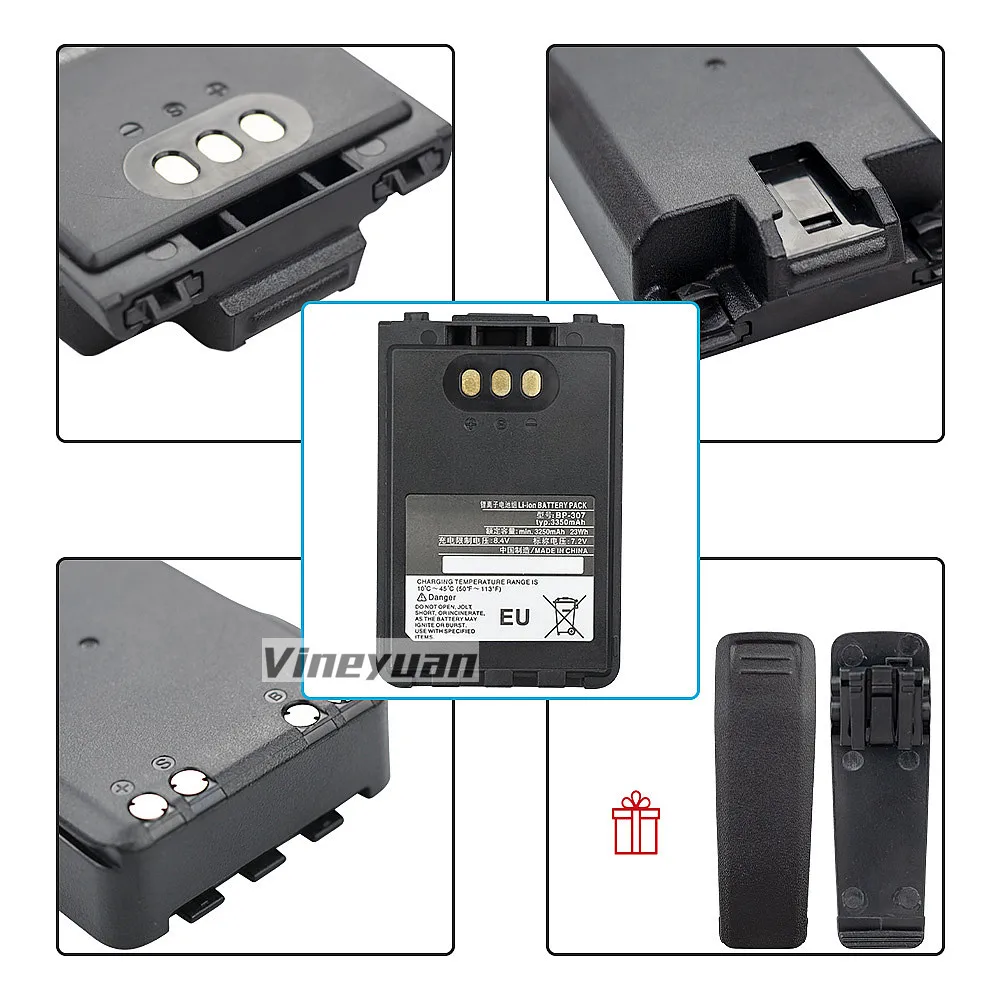 10 шт. 3350 мАч 23 Втч 7 2 В аккумулятор для BP-307 ICOM IC-705 ID-31E ID-51E ID-52E IP-100H IP-501H IP-503H