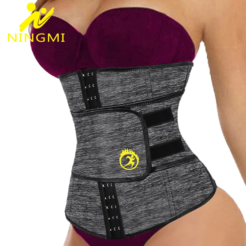

NINGMI Waist Trainer Tummy Slimming Sheath Reducing Girdles Weight Loss Belly Shapers Modeling Belt Woman Body Shaper Corset