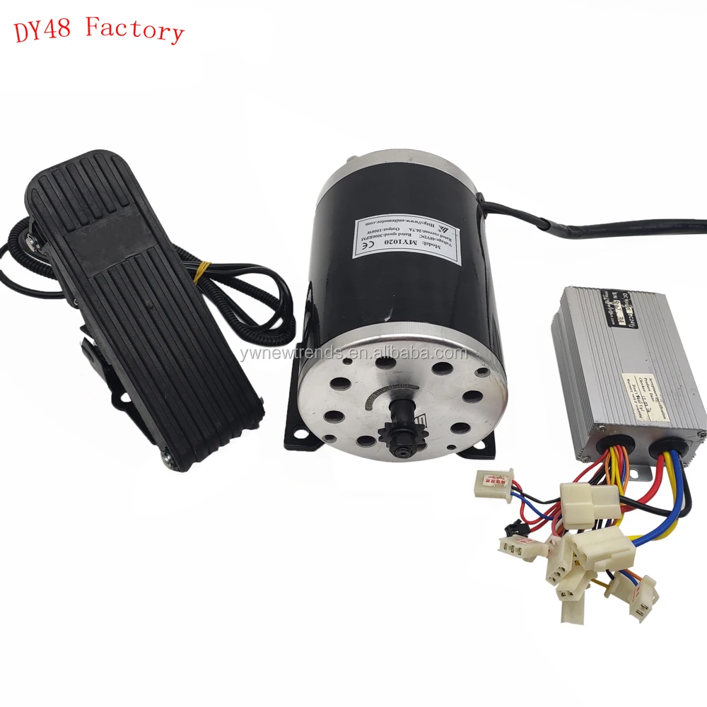 

MY1020 750W 36V 48V Electric Bike/Pedicab/ Gig Surfing Scooter Brushed DC Motor Kit With Controller Throttle Pedal Accelerator
