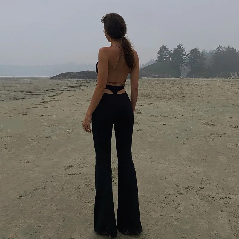 

2022 Sexy High Waist Solid Color Slightly Loose Casual Wide Leg Pants