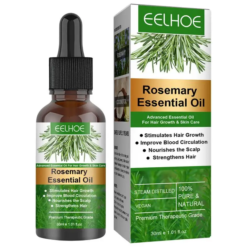 

Sdotter 30ml Rosemary Essential Oil Natural Hair Growth Serum Oil Hair Scalp Care Product For Hair Loss Hair For Shiny Hair