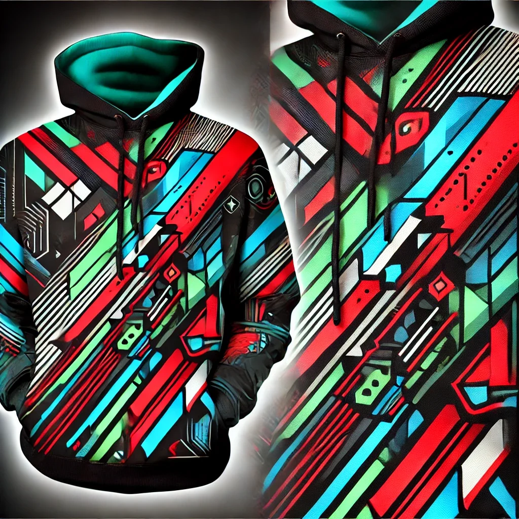 Новая осенне-зимняя мужская толстовка с 3d принтом Ai Draw Cyberstyle свободная