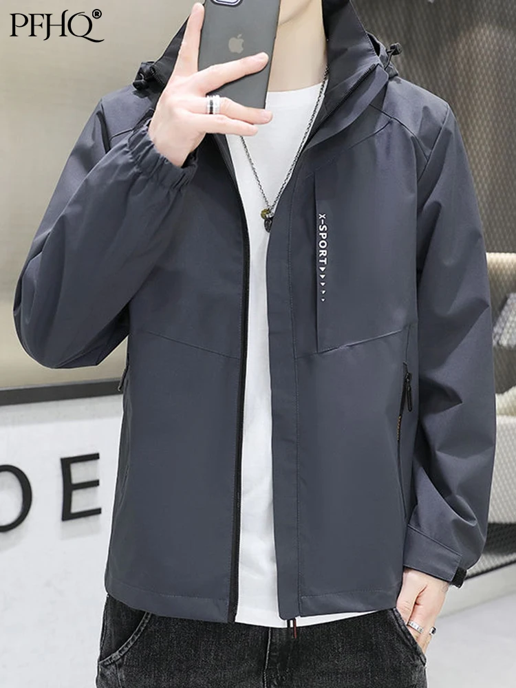 

PFHQ 2022 Autumn Winter Hooded Jacket Men's Casual Clothing Coat Outdoor Techwear Mountaineering Waterproof Windbreaker 21Q1227