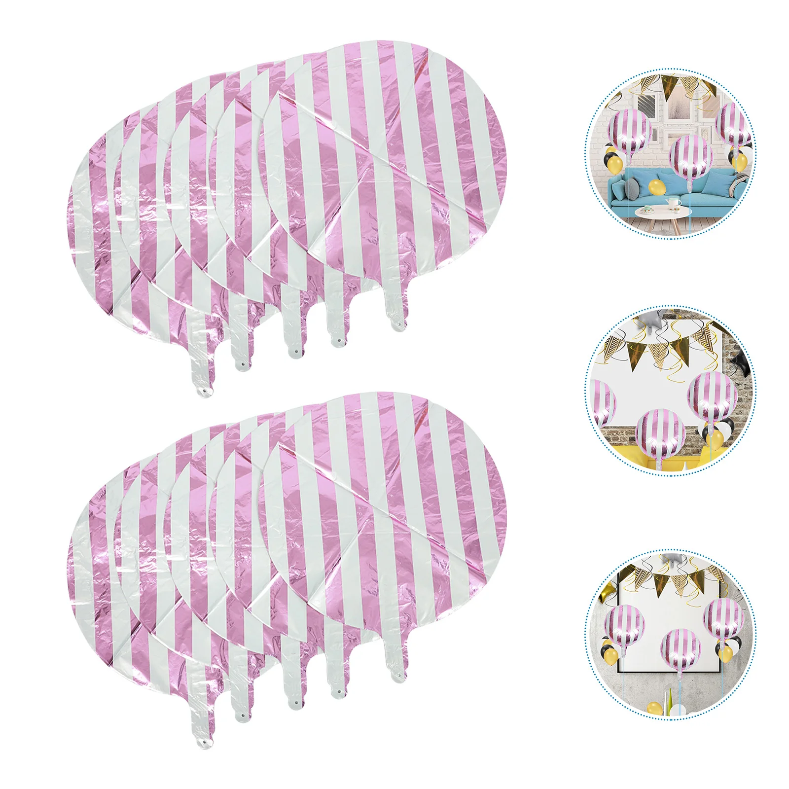 

Balloon Balloons Party Foil Striped Wedding Birthday Anniversary Decorations Candy Helium Inflated Happy Day Candyland