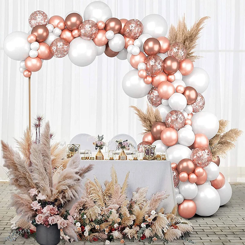 

Rose Gold Balloons Birthday Party Decoration Wedding Birthday Baloon Baby Shower Balloon Garland Arch Kit Confetti Arche Ballon