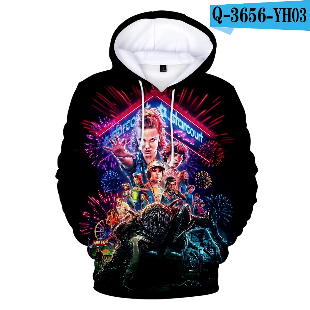 

Hip Hop Fashion Funny Cartoon Stranger things 3D printed Hoodies Men/Women Adult/Child Casual Sweatshirts Long Sleeve Pullovers