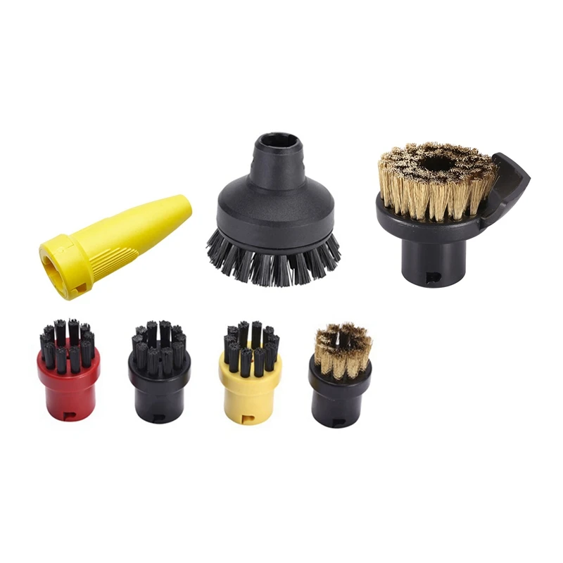 

Round Brush Sprinkler Nozzle Head With Scraper Round Brush Steam Cleaner Spare Parts Accessories