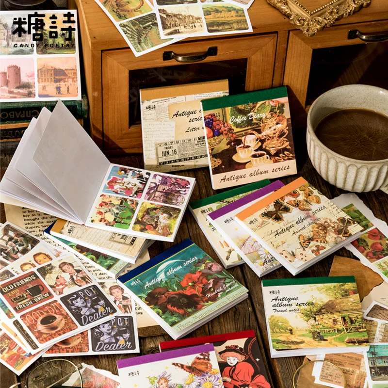 

80pcs Scrapbook Sticker Set Vintage Stickers Various Diy Decorative Decal Sticker For Diy Craft Card Making Scrapbooking Journal