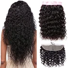 40 дюймов Волнистые пряди с фронтальным бразильским человеческим волосом пучки с 13x4 фронтальной застежкой волосы Remy пупряди с застежкой