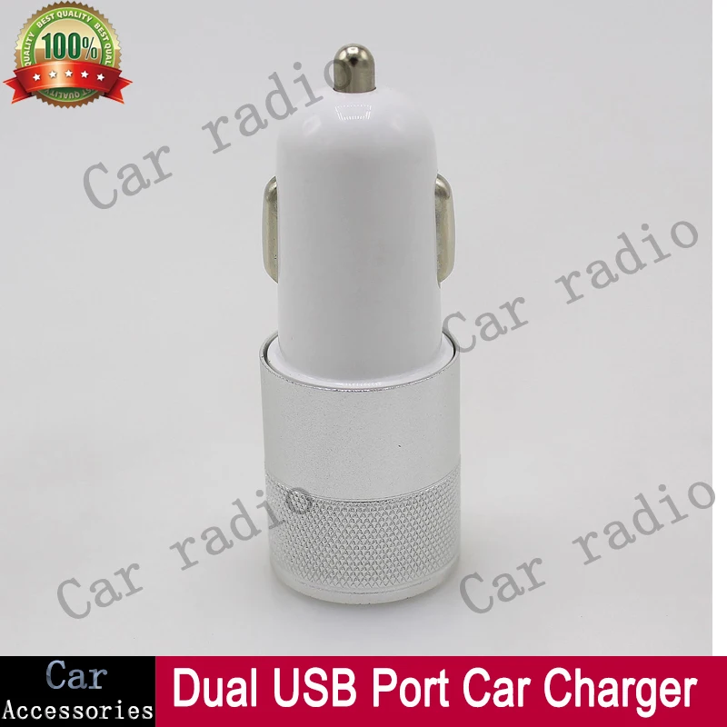 

Автомобильное зарядное устройство с двумя портами USB 5 В 1 А 2,1 А для зарядного устройства мобильного телефона GPS-зарядка Автомобильное зарядное устройство