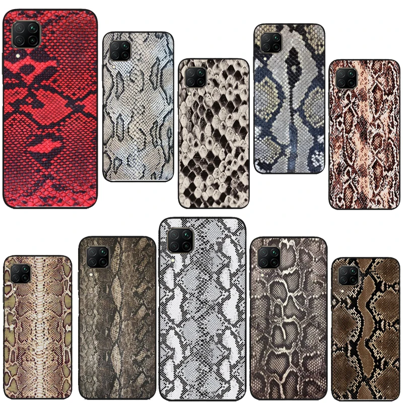 Чехол со змеиной текстурой для Huawei P60 P40 P20 P30 Pro Nova 5T 9 P Smart Honor X8 X9a 50 70 Magic 5 Lite чехол