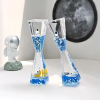 home room office ornament birthday gift liquid motion bubbler astronaut hourglass relaxing desk toy tabletop timer decoration