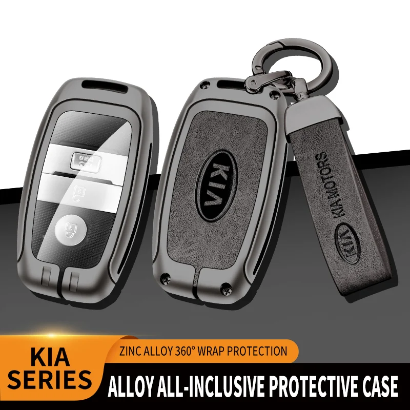 

Zinc Alloy Leather TPU Key Chain Car Remote Key Bag For Kia Sorento Forte K3 K4 K5 KX3 KX1 KX5 KX7 Carnival Sportage R