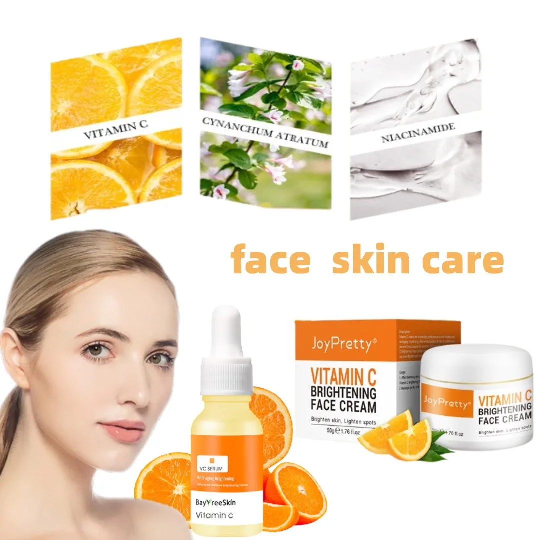 

Vitamin C Face Cream And Serum Remove Dark Spots Whitening Face Care Moisturizing Anti-Aging Wrinkle Firming Skin Care Cosmetics