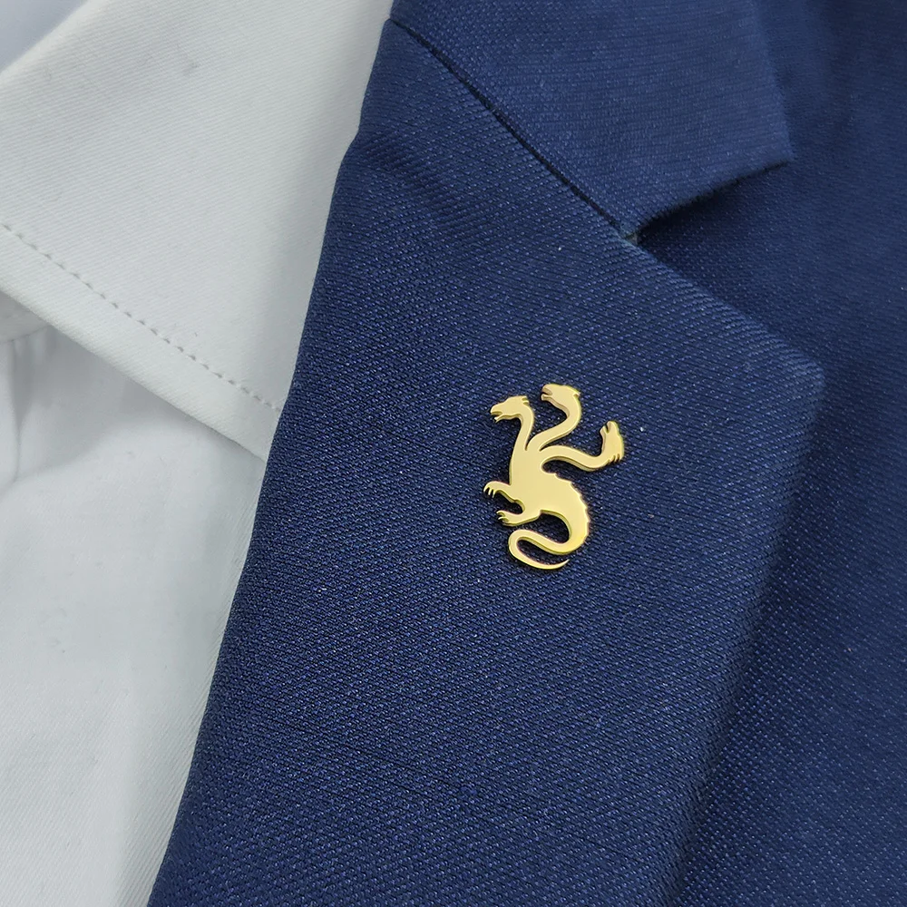 Брошь с тремя головами дракона круговое кольцо брошь драконом для матери модная