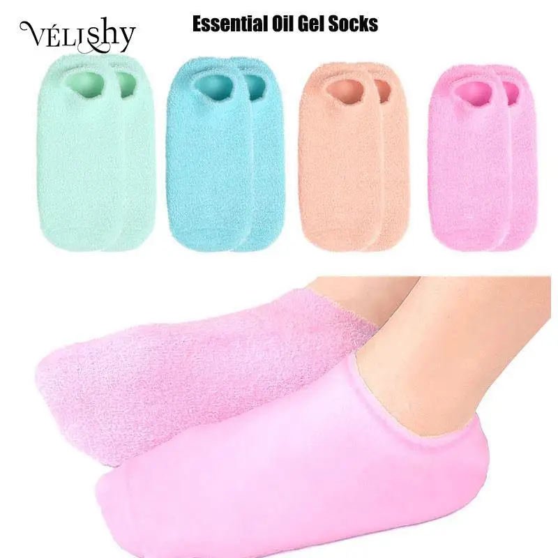 

Moisturizing Spa Gel Socks Pedicure Soften Repairing Cracked Skin Feet Care Essential Oil Gel Anti Cracking Socks