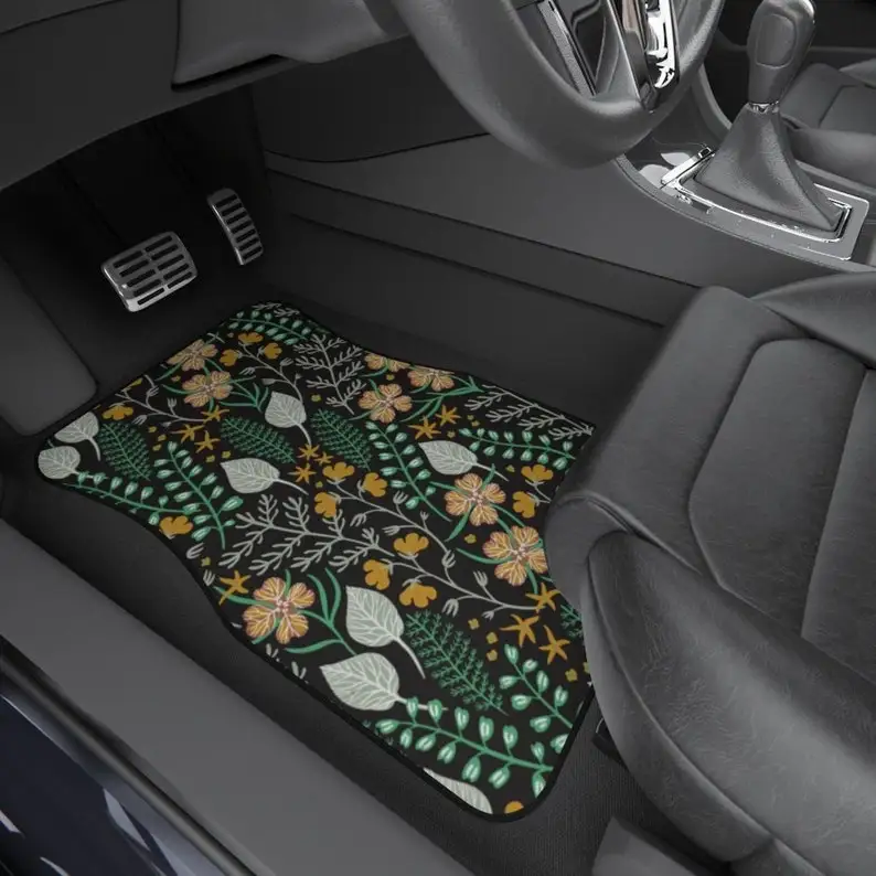 

Цветочные коврики для автомобиля в стиле бохо, винтажные аксессуары для автомобиля с цветами, аксессуары для автофургона в эстетике Cottagecore, ...