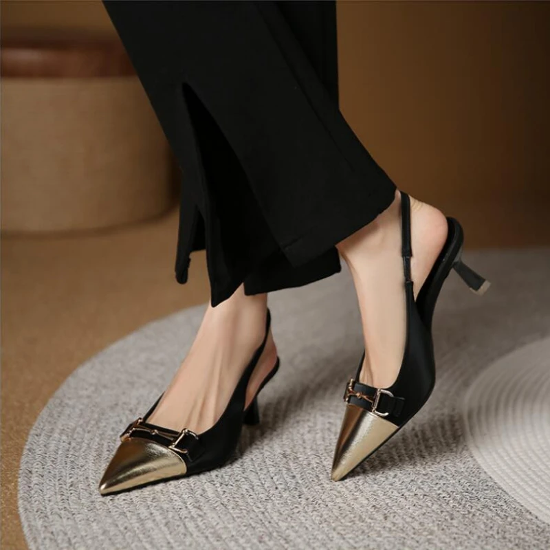 

Туфли на шпильке 5-7 см, модная обувь в белую полоску, в клетку, с острым носком, с бантом, для ночного клуба, профессиональная одежда со стразами