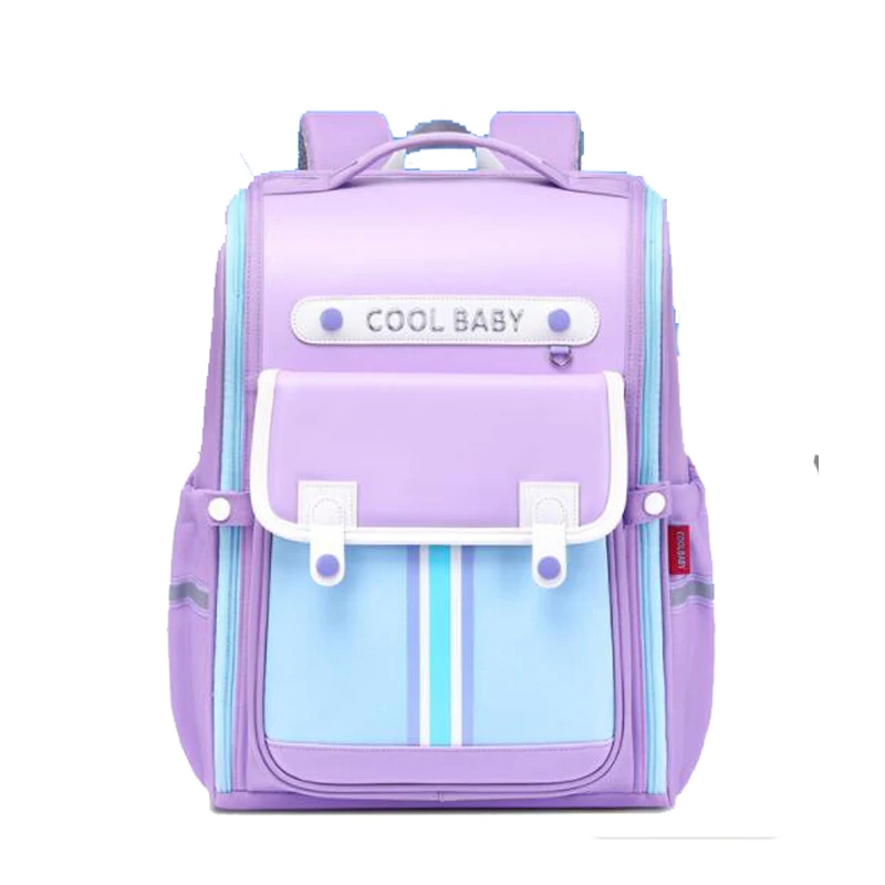 

Школьный ранец из ПУ кожи для детей, Водонепроницаемый Школьный рюкзак для начальной школы 2-6 классов, ортопедический Детский рюкзак для подростков