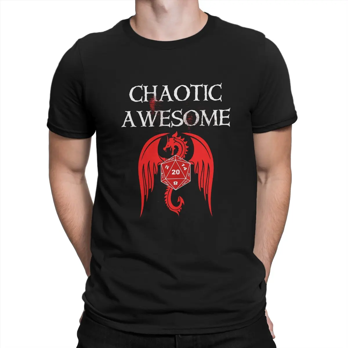 

DND Game Chaotic Awesome T Shirt Punk Men Tees Summer Clothing Harajuku Crewneck TShirt