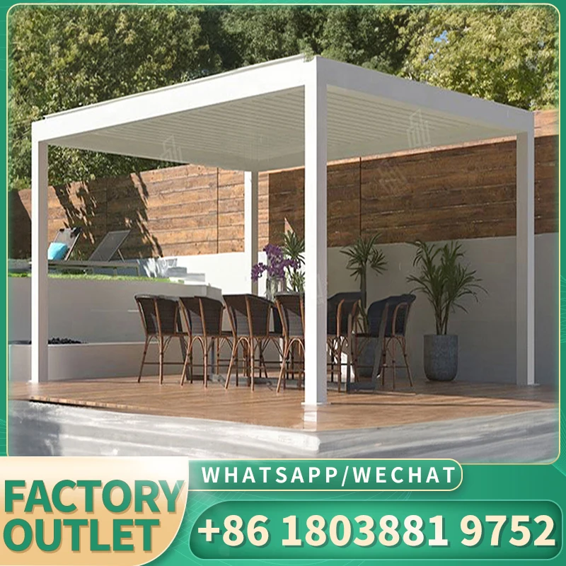 Shinilions нестандартного размера 10x12 моторизованная пергола для улицы современная