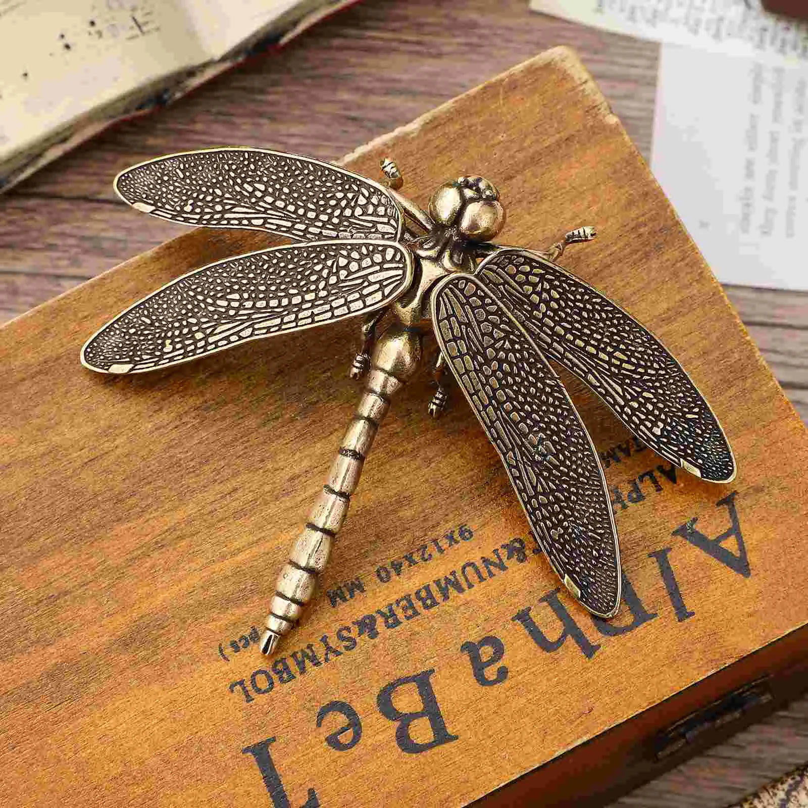 Dragonfly Ornaments Home Decoration Pure Copper Toys Adornment Outdoor Crafts Statue Office Miss