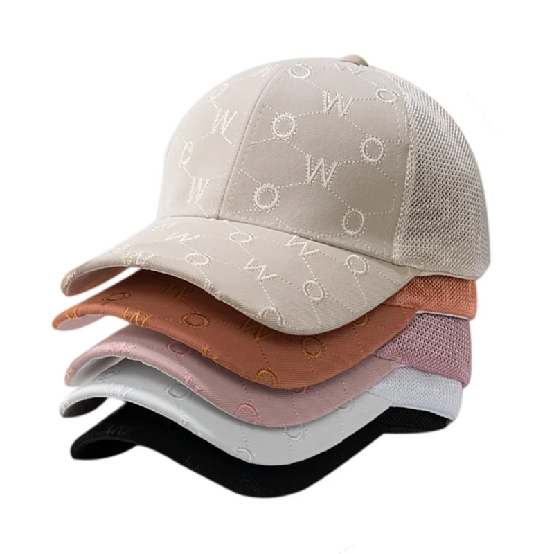 Mesh Baseball caps for men summer  embroidered letter stitching breathable cap women fashion versatile sun shading baseball cap